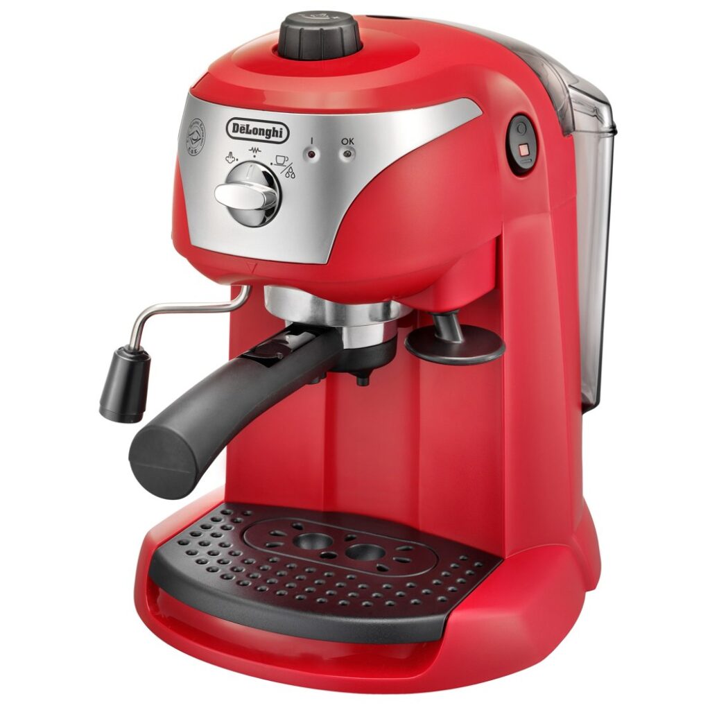 Еспресо машина DeLonghi EC221.R, 15 бара, 1100 W, червена