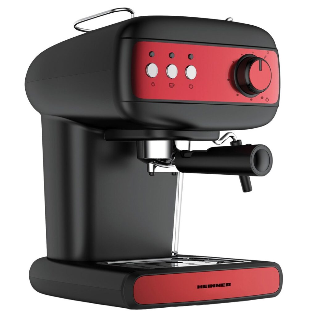Еспресо машина Heinner Boquette HEM-1100BKRD, 15 бара, 850 W, резервоар 1,2 л