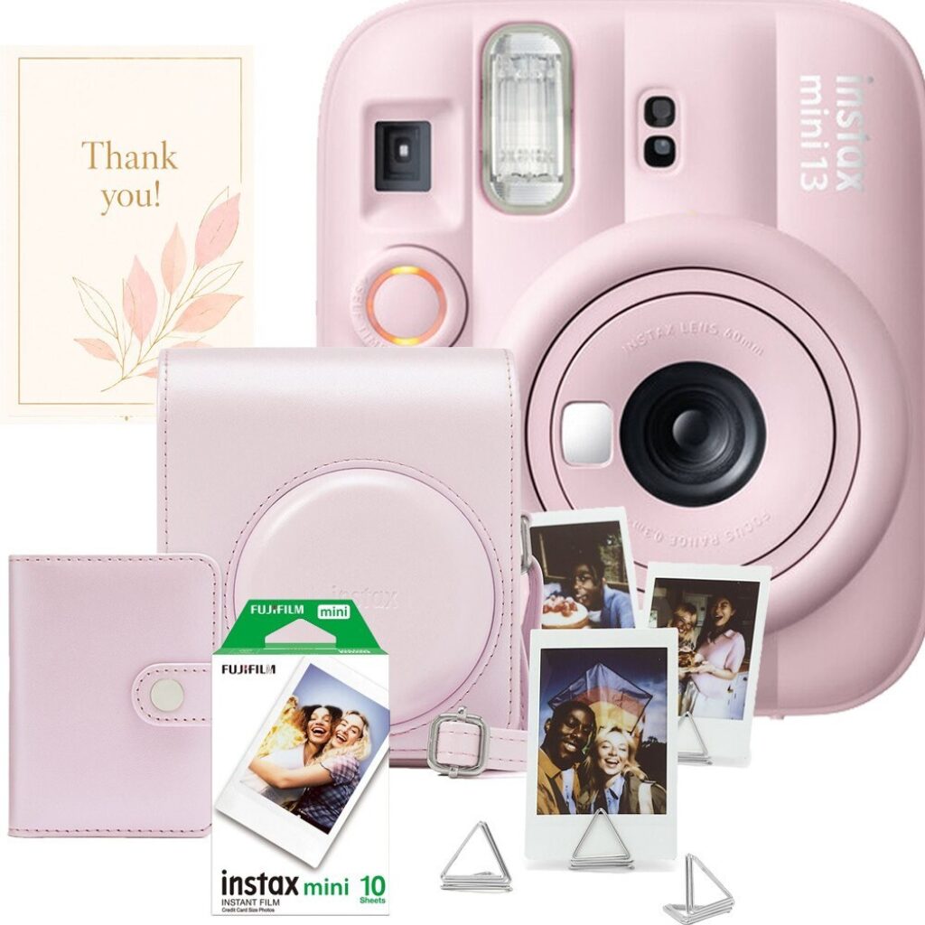 Комплект Fujifilm Instax Mini 13, розов, с филм 10 снимки, калъф, албум и поставка