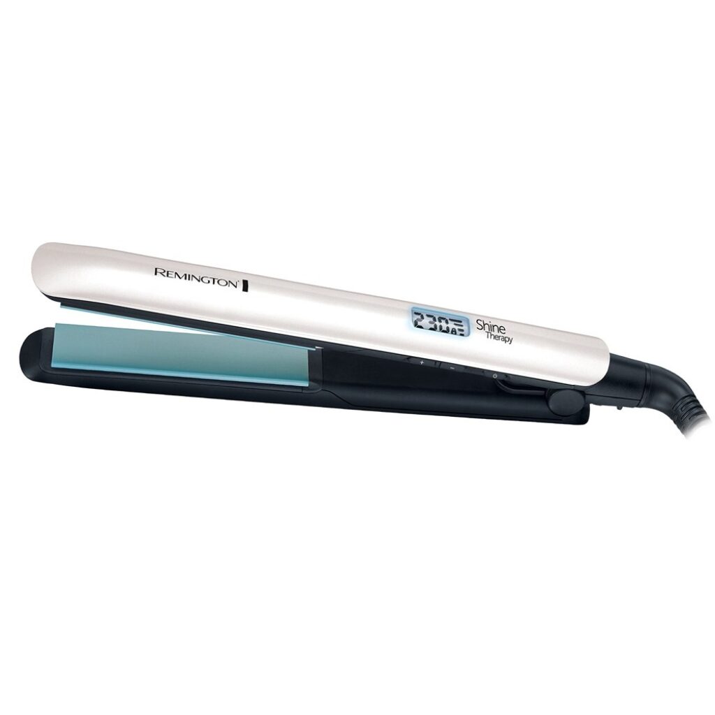 Преса за коса Remington Shine Therapy S8500, LCD, 9 степени от 150 до 230 °C, арганово масло