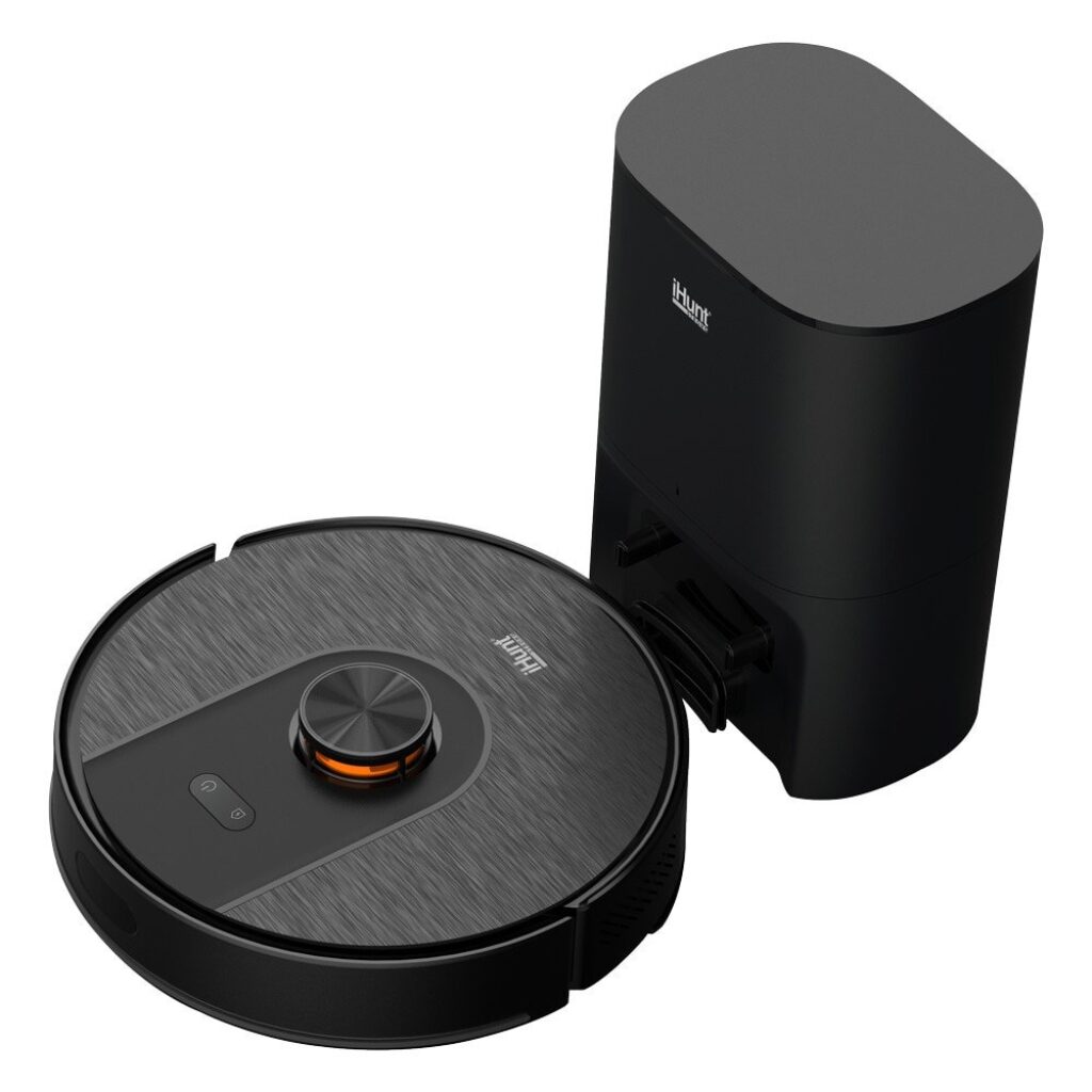 Робот прахосмукачка iHunt BRO Robo Clean V6 AutoBase, 5000 Pa, станция за изпразване, моп