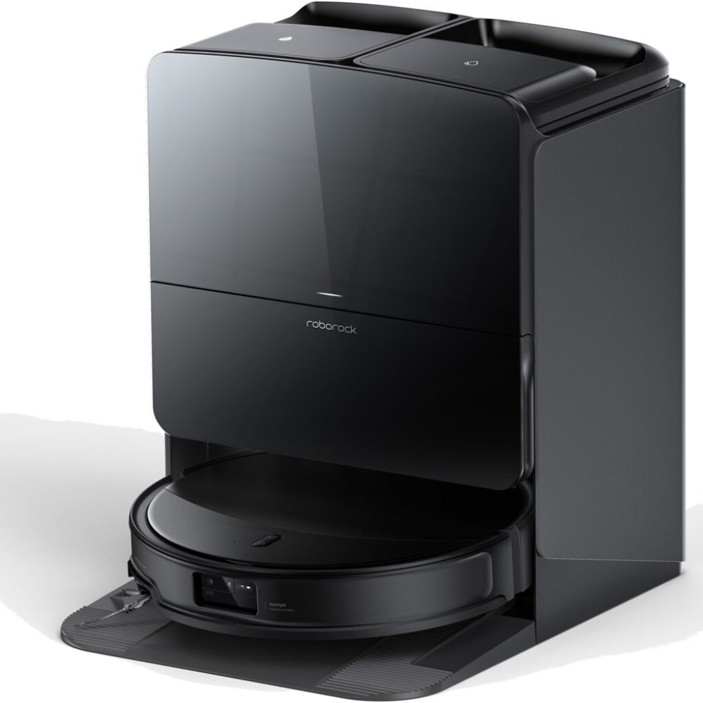 Робот прахосмукачка Roborock Saros 10R, станция 10 в 1, 3D картографиране, черна