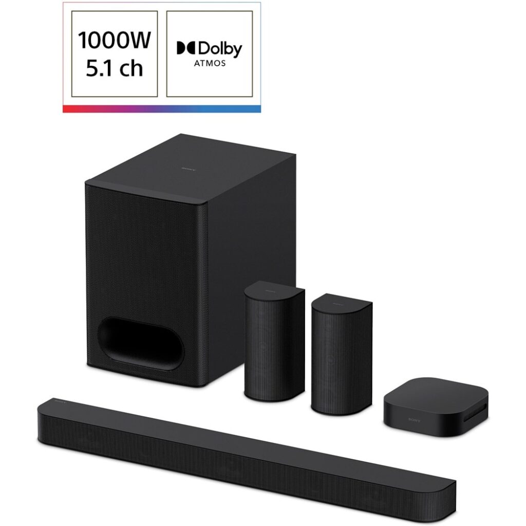 Саундбар Sony BRAVIA Theater System 6 HT-S60, 5.1, 1000 W, Dolby Atmos, задни колони