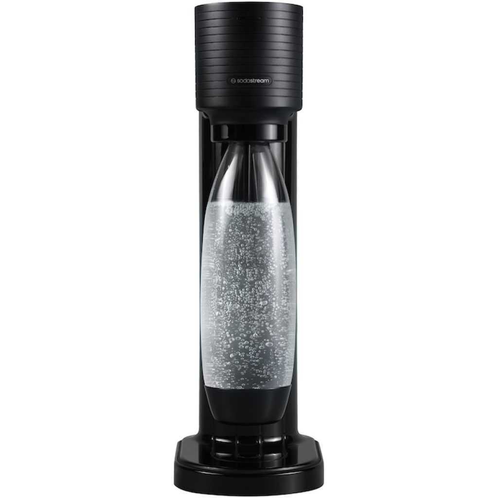 Машина за газирана вода: топ 5 модела SodaStream 2 SodaStream Gaia (черна): Подобрена ергономия