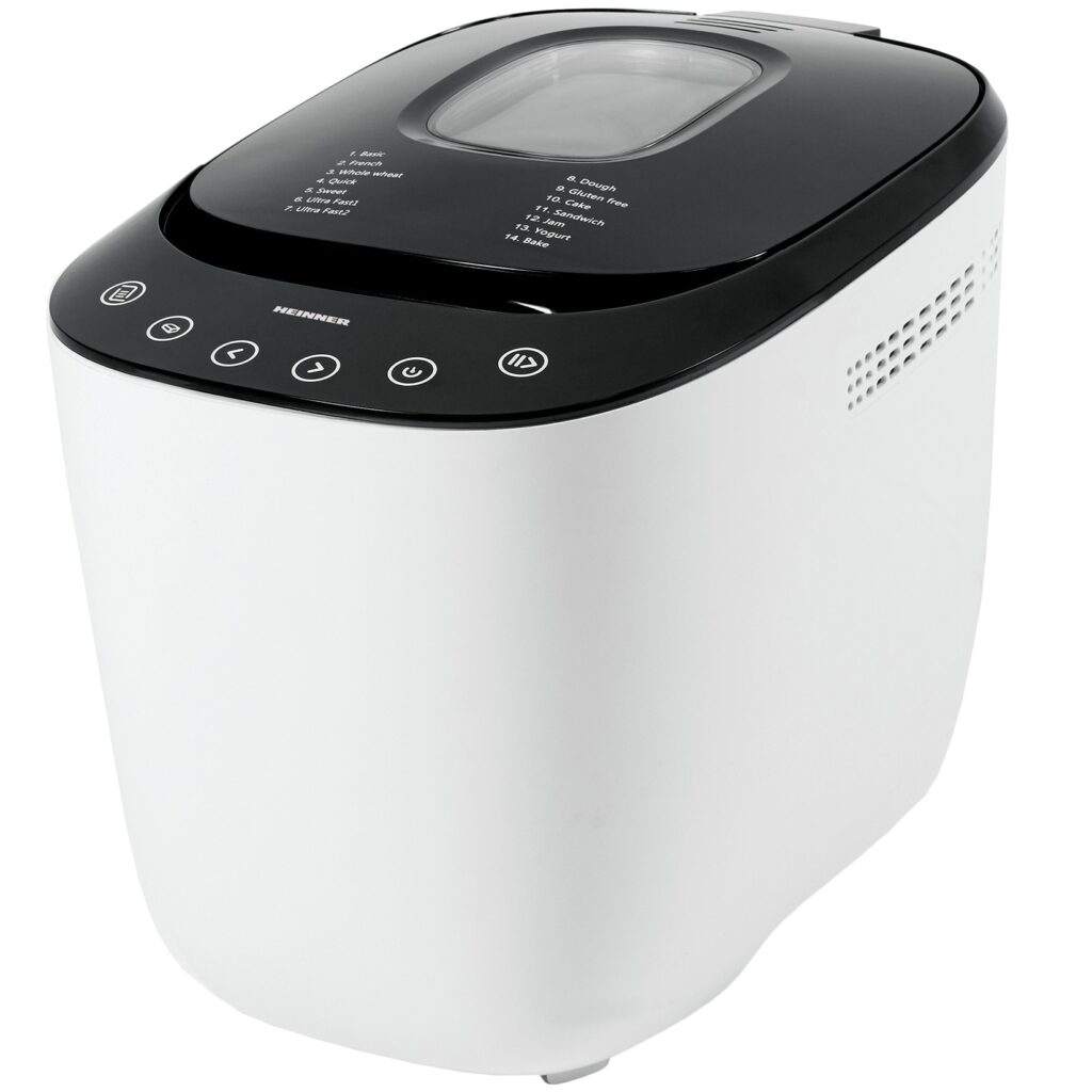 Топ 5 хлебопекарни: Tefal, Panasonic, Heinner, Gorenje, ZEPHYR 3 Heinner HBM-900WHBK с Touch Control и LCD дисплей