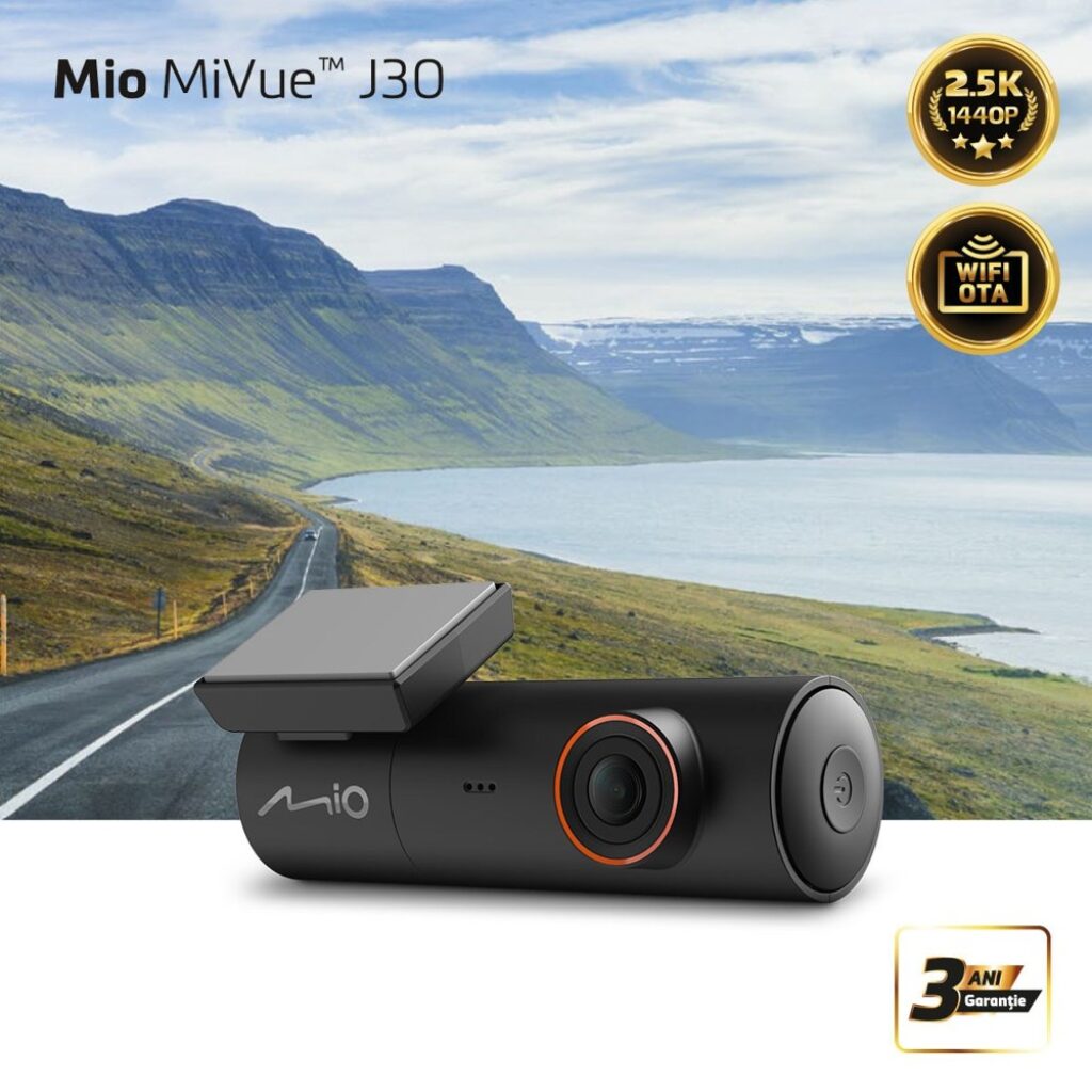 Видеорегистратор MIO MiVue J30, 2.5K, Wi-Fi, без екран, G-сензор