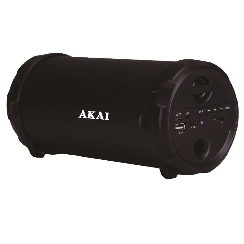 Топ 5 преносими Bluetooth колонки до 55 евро: JBL, Xiaomi, Zimmo, Akai 5 Akai ABTS-11B с FM радио и AUX за 23 евро