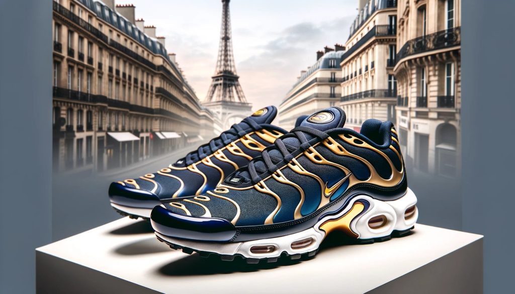 
изображение на маратонките Nike Air Max Plus TN в цвета на Парижката седмица на модата