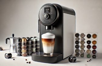 кафемашина с капсули около нея