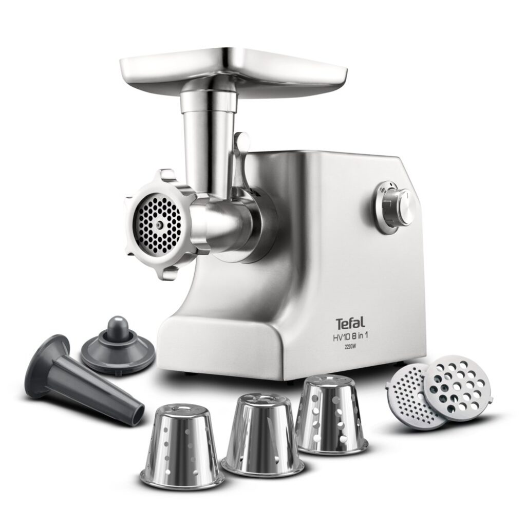 Месомелачка Tefal HV10 NE858D38, 2200 W, метален корпус, реверс, 3 сита от инокс