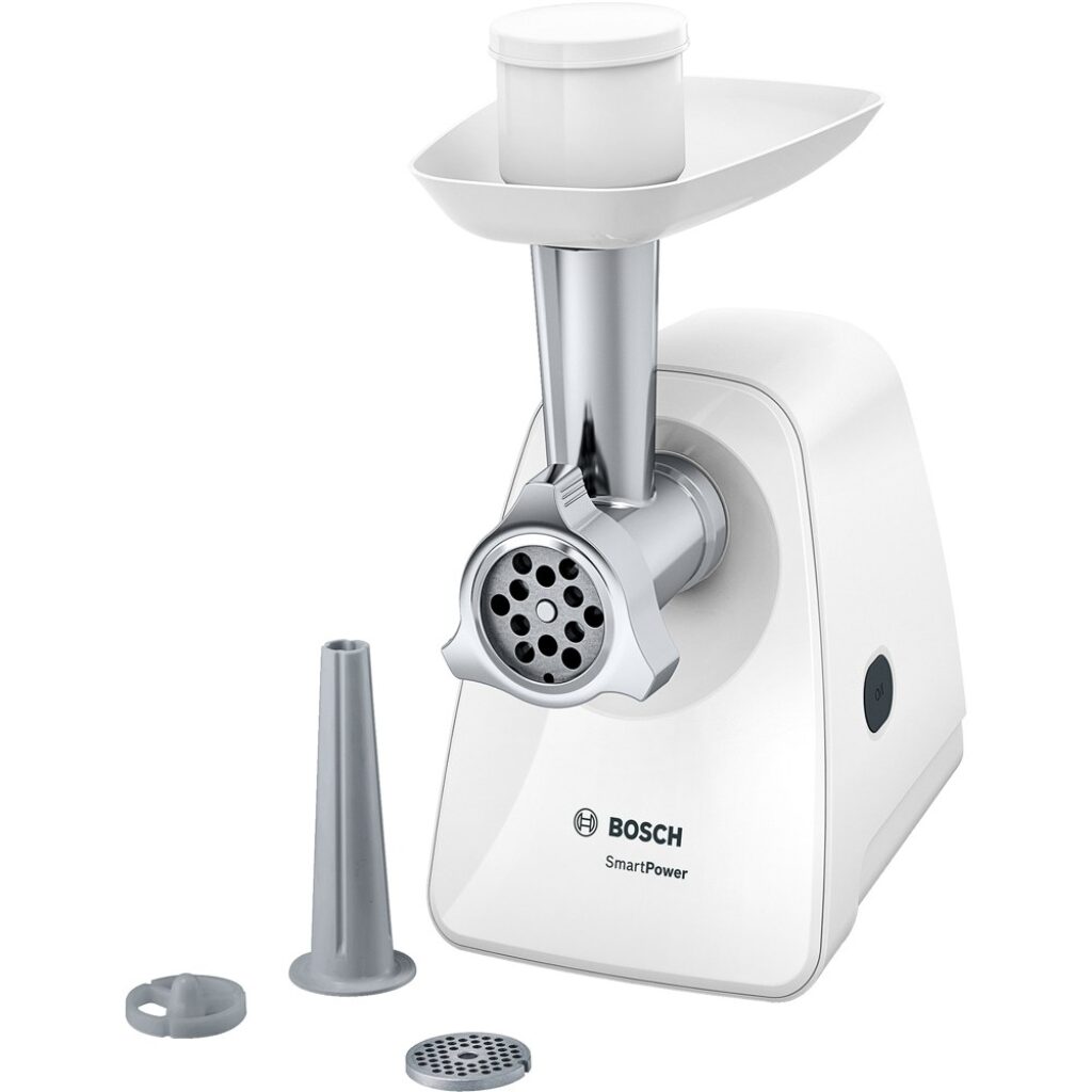 Месомелачка Bosch MFW2510W, 1500 W, 1,7 кг/мин, компактна, бяла