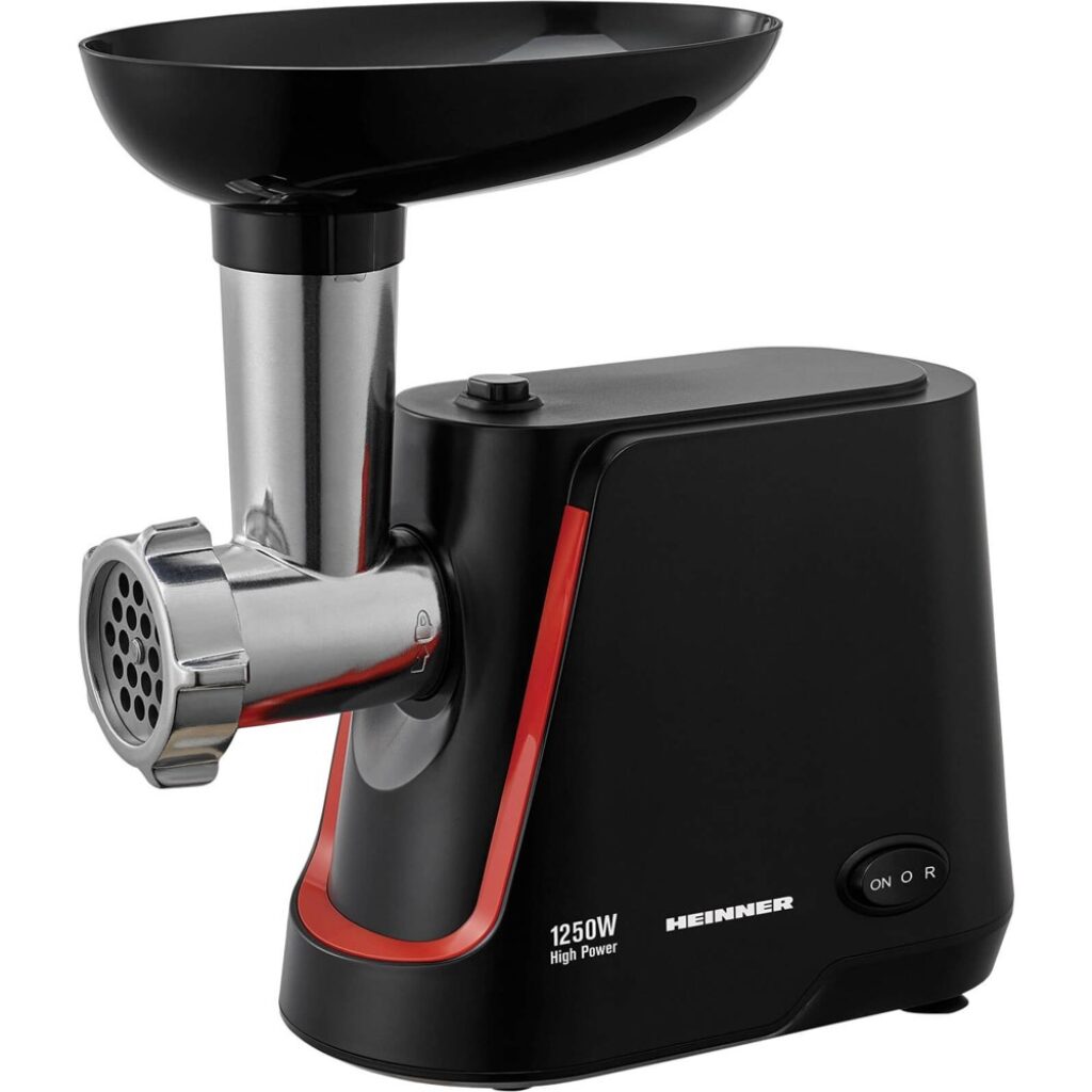 Месомелачка Heinner MG-1250BK, 1250 W, 2 сита, реверс, черна