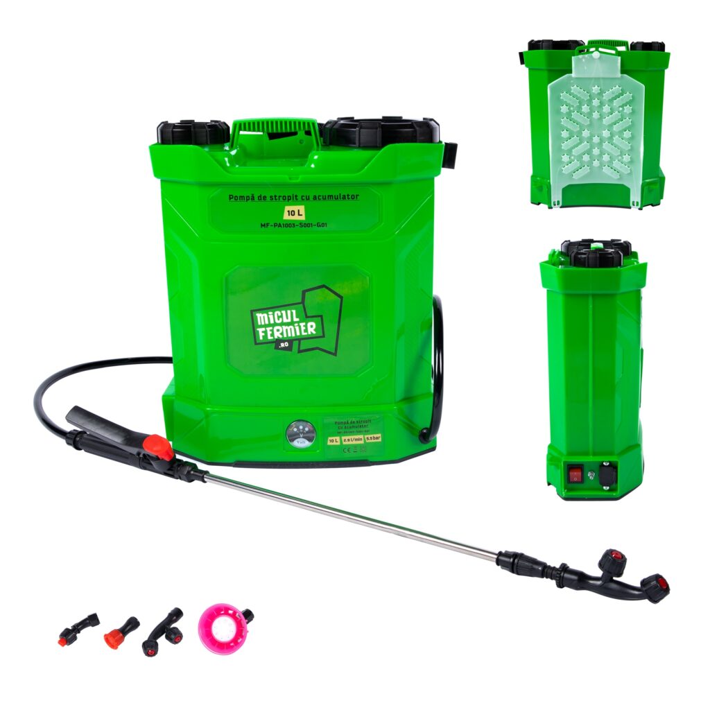 Акумулаторна пръскачка Micul Fermier MF-PA1003, 12V 8Ah, 10 л
