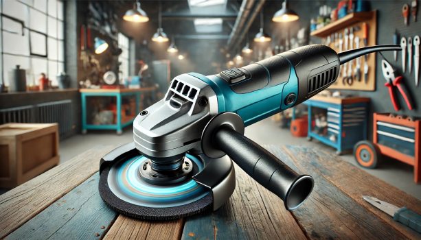 електрически ъглошлайф в работилница