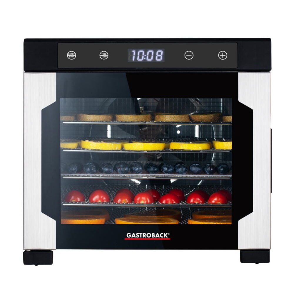 Gastroback Dehydrator Pro: Премиум с неръждаеми рафтове