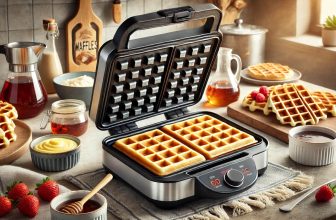 току-що приготвена гофрета от гофретник, мармалади, ягоди