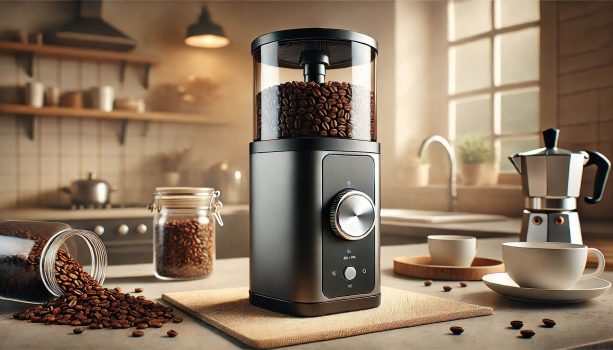 Кафемелачка поставена върху кухенски плот