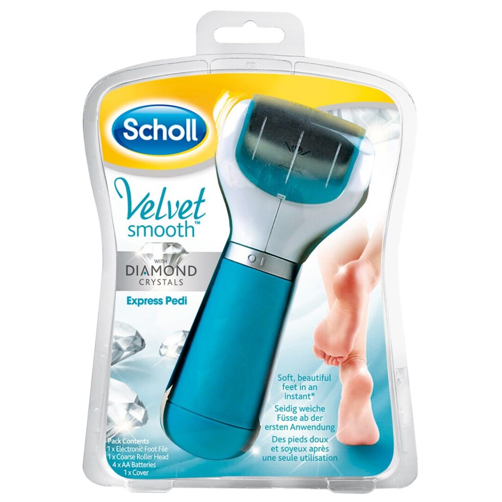 Топ 5 електрически пили за пети: Scholl, Horigen, SMIZE 1 Scholl Velvet Smooth Express Pedi с диамантени частици