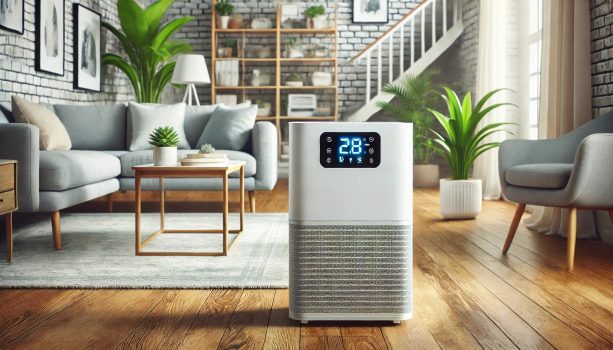 Включен влагоабсорбатор и поставен във всекидневна стая