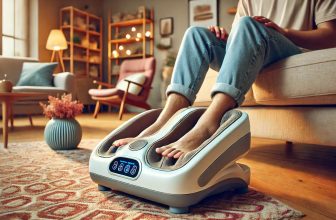 изображение на уред за масаж на крака в уютна домашна обстановка