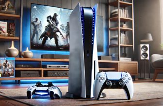 изображение на PlayStation 5, разположена в модерна обстановка