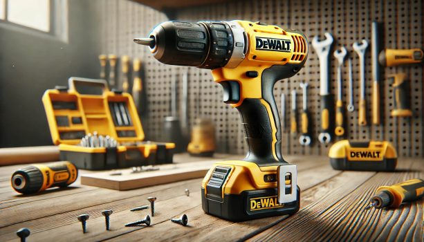 изображение на винтоверт DeWalt с жълт цвя