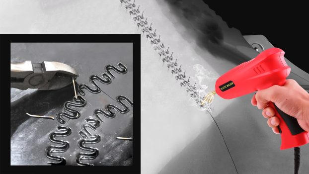 лепене на пластмаса с метални щифтове