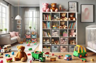 изображение на детската стая и органайзера за играчки