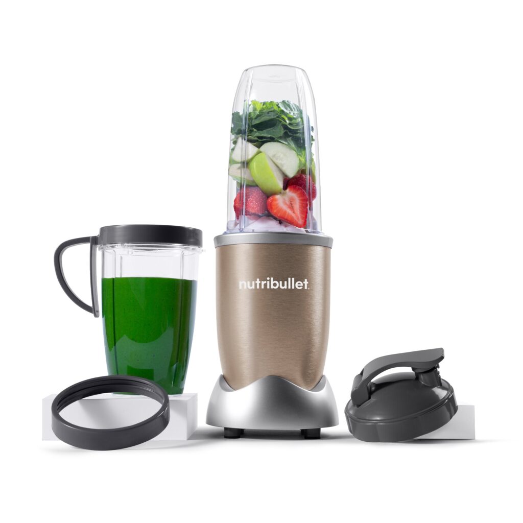 Блендер Nutribullet Pro 0C22300006, 900 W, 1 скорост, Висока чаша 0.9 л, Висока чаша 0.7 л, 5 аксесоара, Bronzе