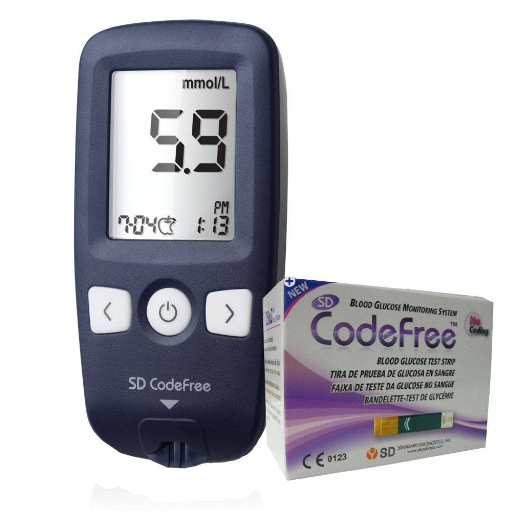 Комплект глюкомер CodeFree с 60 тест-ленти