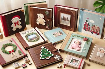 различни видове албум за снимки поставени на маса