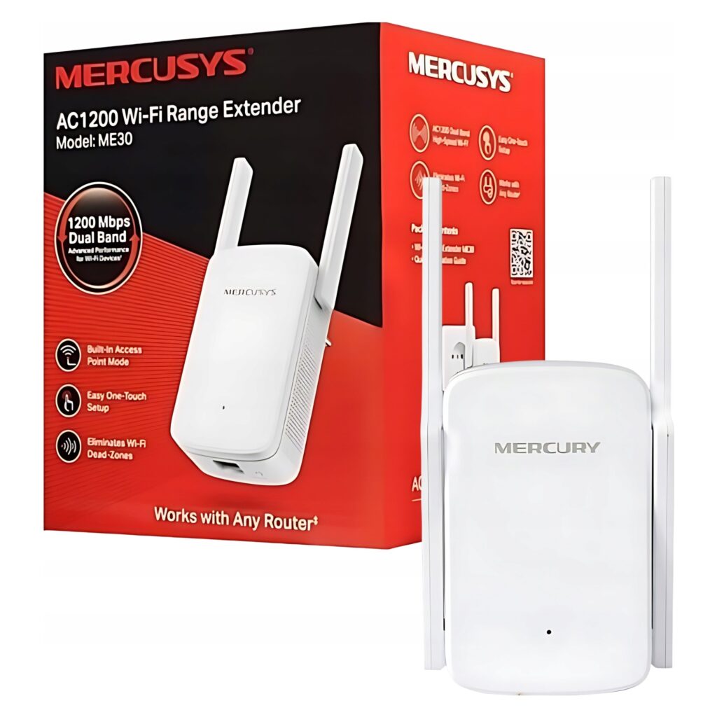 Най-добрите Wi-Fi усилватели: Топ 5 модела сравнени 3 Wi-Fi усилвател Mercusys AC1200 с двулентов сигнал