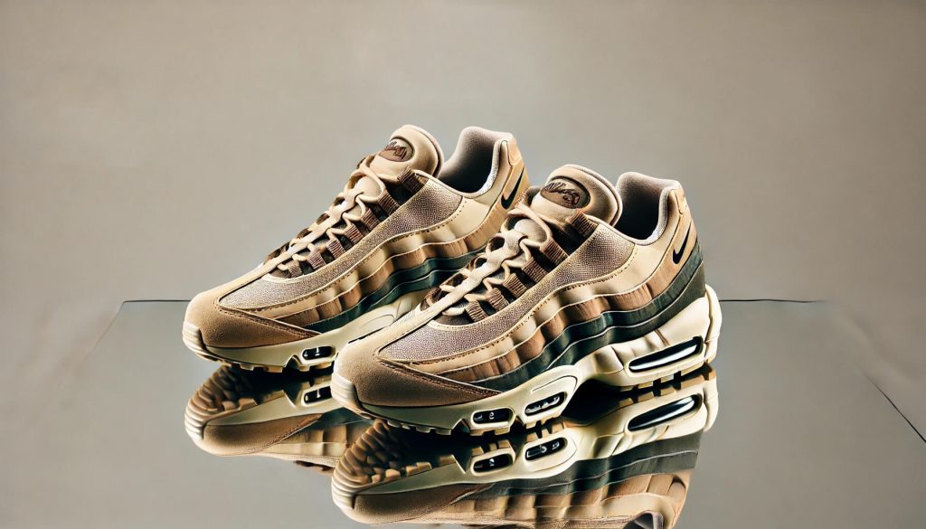 Nike Air Max 95 в разцветка, вдъхновена от Stussy, с топли и естествени тонове