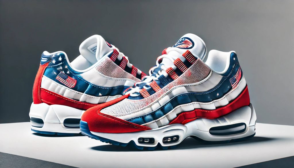 Nike Air Max 95 в разцветка USA, с акценти в червено, бяло и синьо