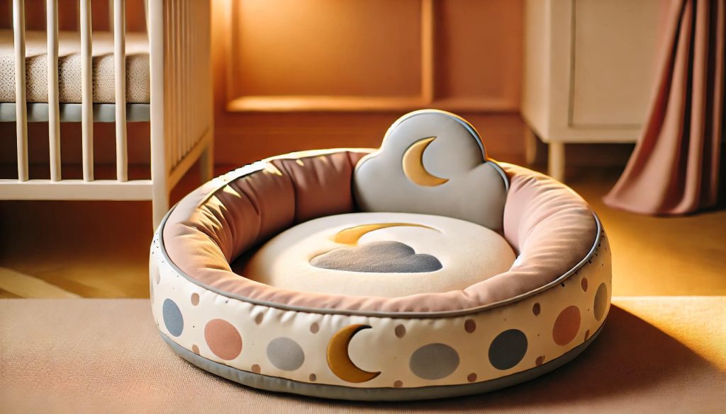 изображение на уютно бебешко гнездо, разположено в топла и спокойна обстановка