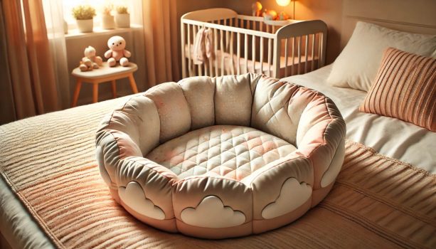 изображение на уютно бебешко гнездо, разположено в топла и спокойна обстановка