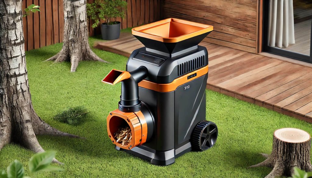 снимка на дробилка за клони, с модерен и компактен дизайн, подходяща за домашна употреба