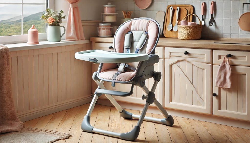  преносимо детско столче за хранене с компактен и удобен дизайн, идеално за пътувания или малки пространства