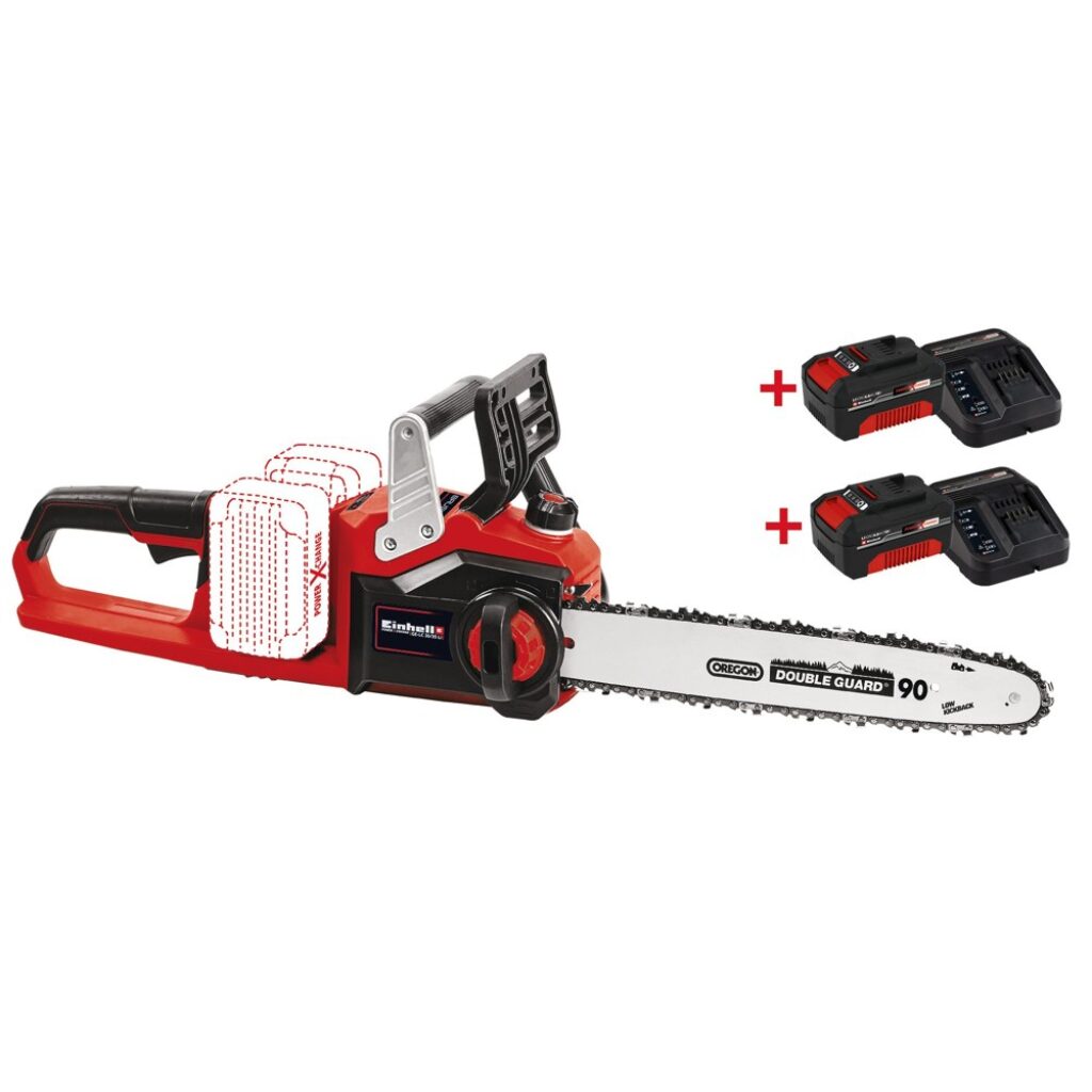 Акумулаторна резачка Einhell GE-LC 36/35 Li, 2x18 V, шина 35 см, с 2 батерии 4 Ah и 2 зарядни