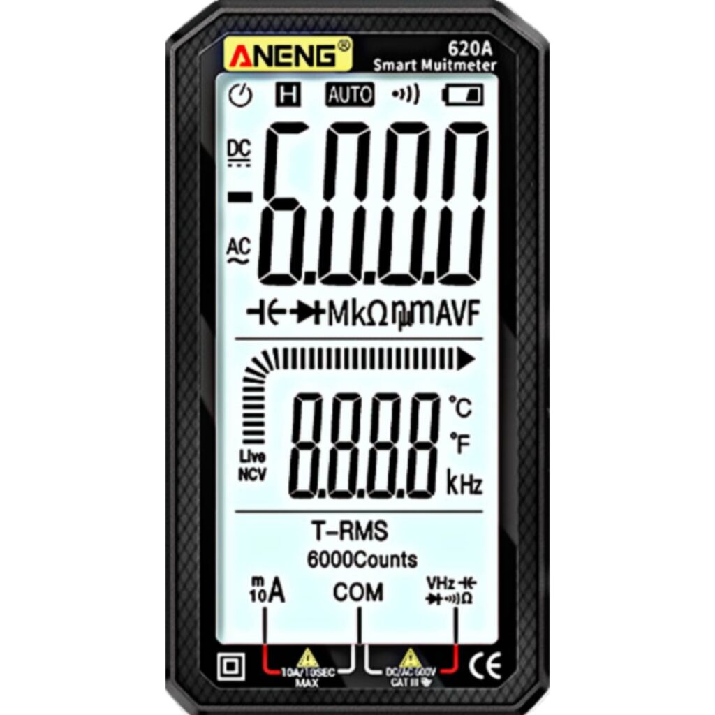Цифров мултицет ANENG 620A, автоматичен обхват, NCV