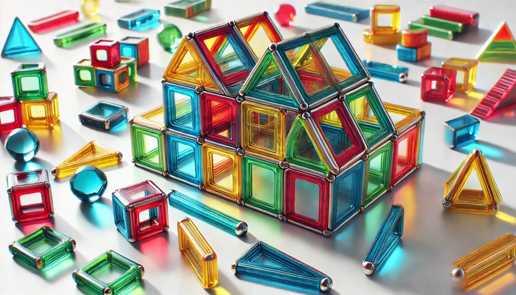 магнитен конструктор, която включва творческа и уникална 3D конструкция