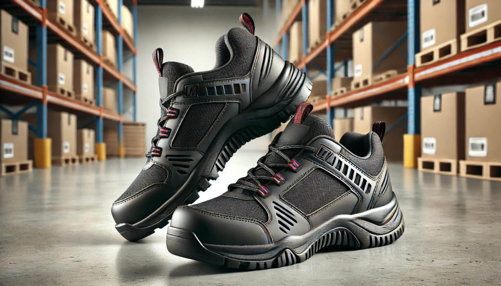 изображение на обувки за складова работа, които съчетават комфорт, защита и издръжливост