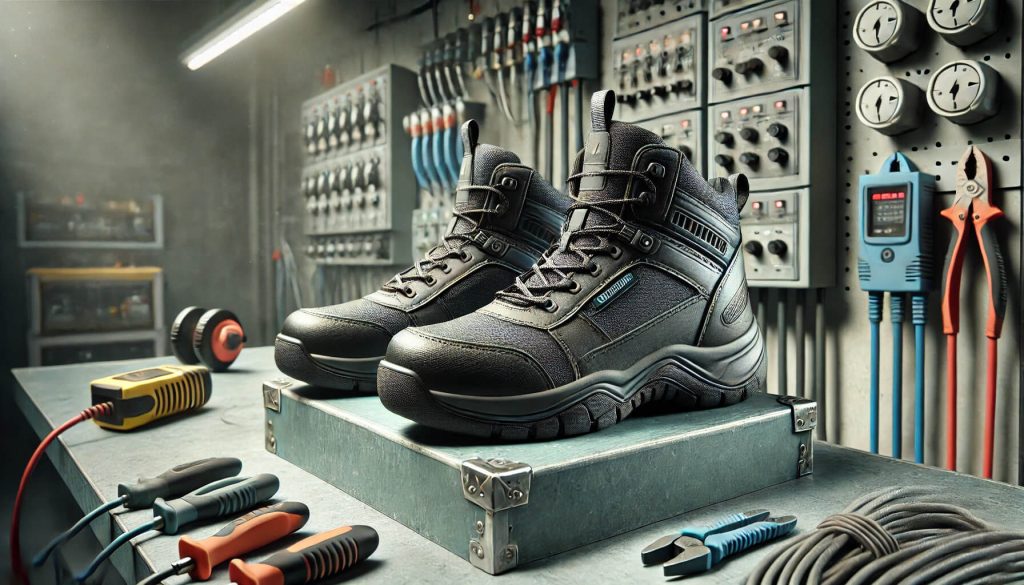 изображение на работни обувки за електротехници, които съчетават безопасност, комфорт и електрическа изолация