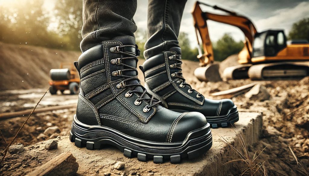 изображение на работни обувки за открито, които са проектирани за издръжливост и защита в тежки външни условия