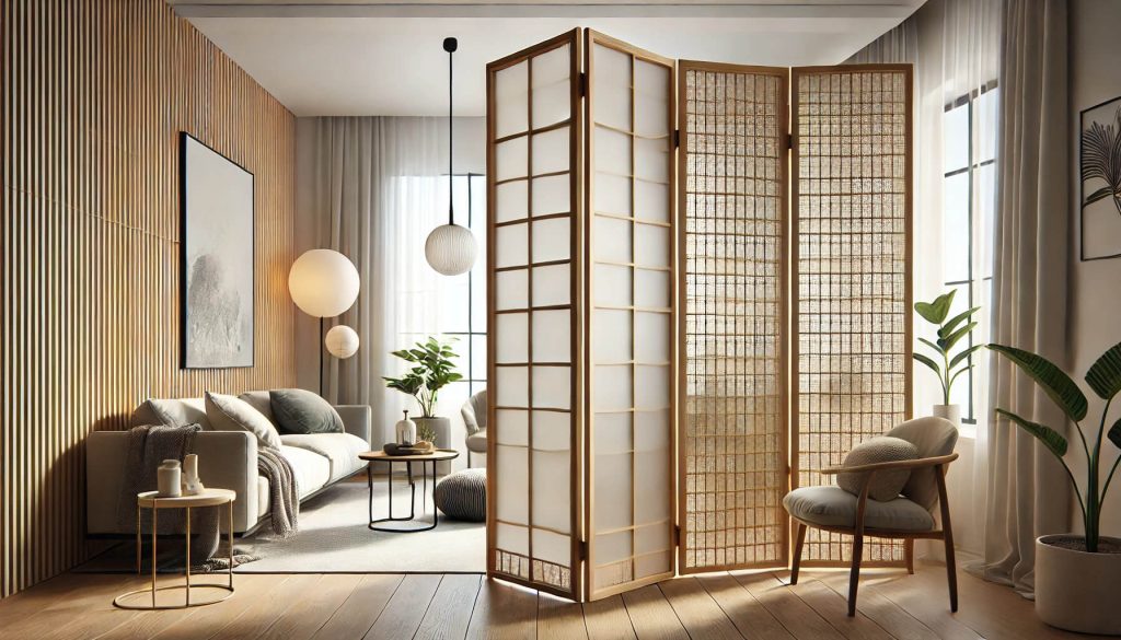 изображение на параван за стая с естествен и уютен дизайн