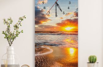 – Дървен часовник – Морски залез