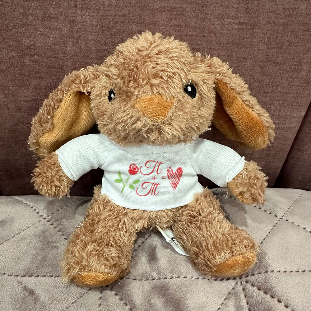 Плюшено зайче с надпис – Любов