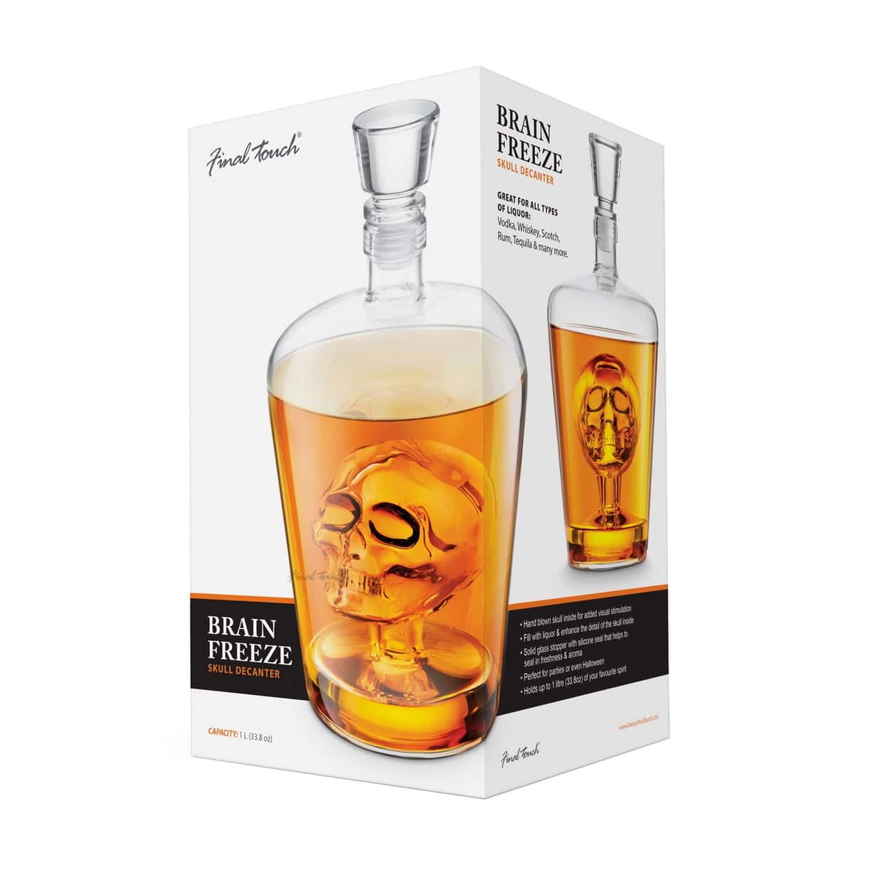 Стъклен Декантер – Череп (1000мл.)