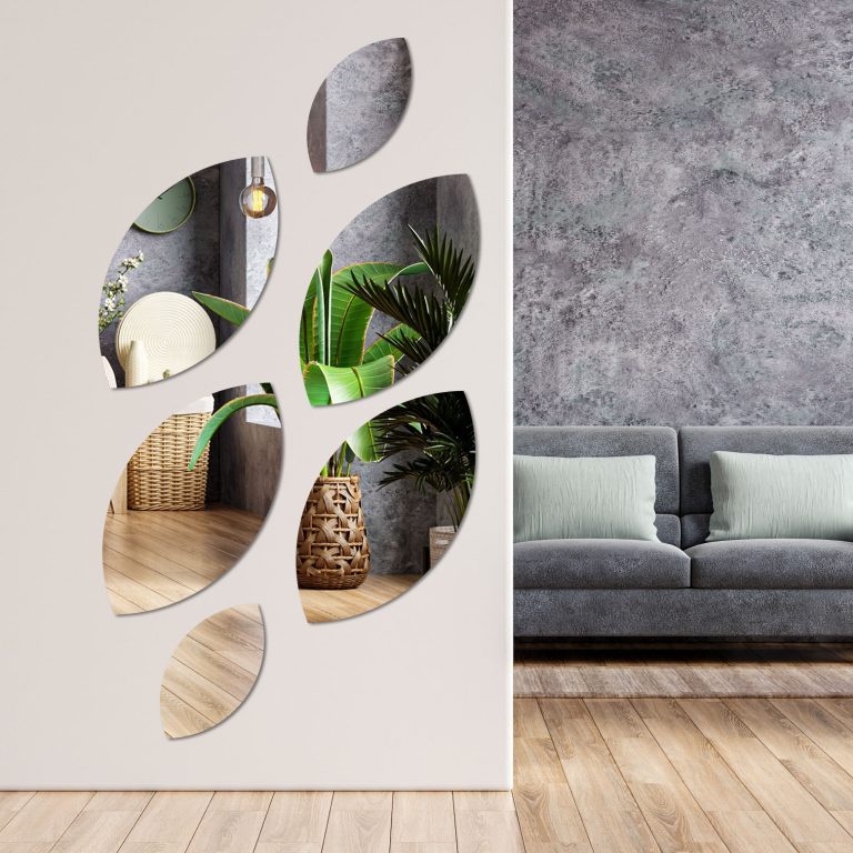 Огледален стикер за стена Елитна елипса