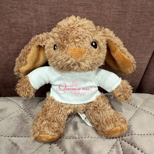 Плюшено зайче с надпис – Обичам те